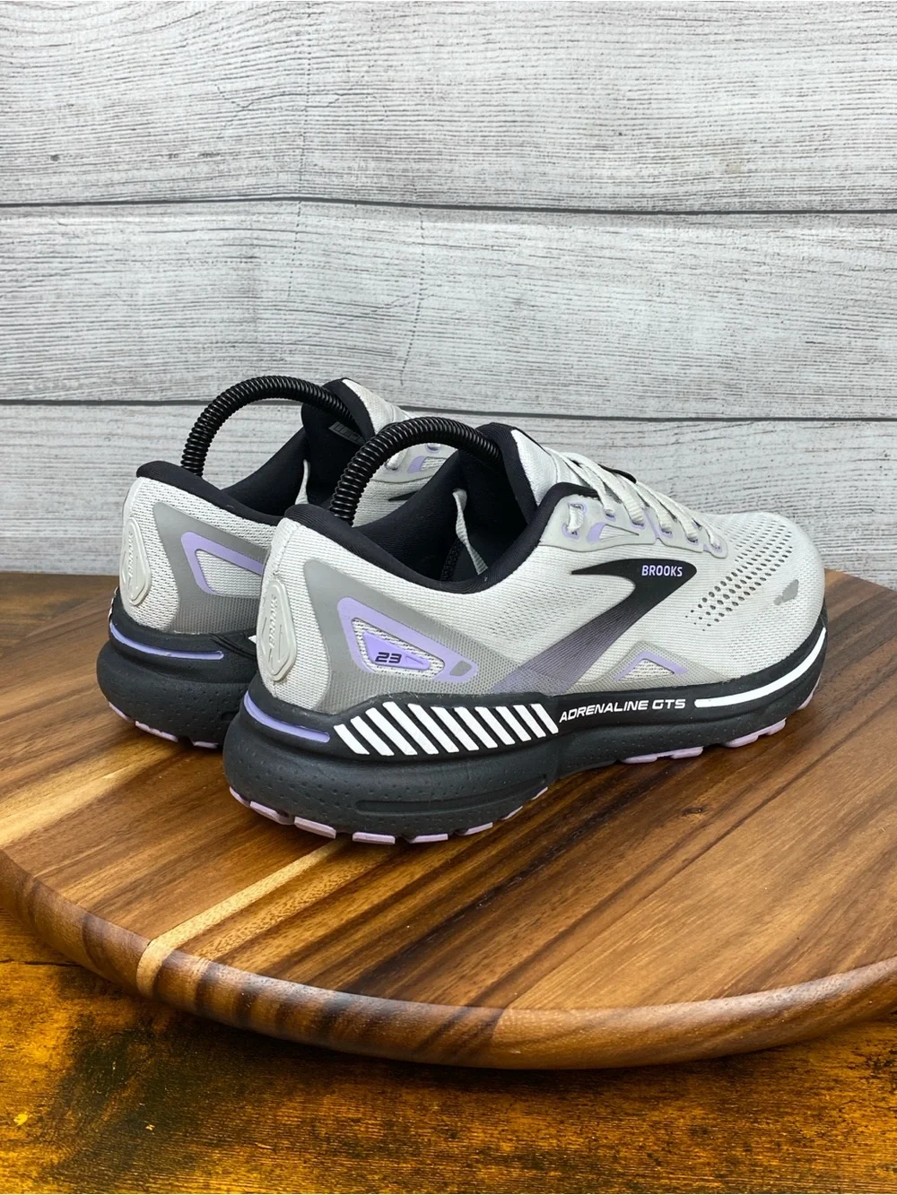 Brooks Adrenaline GTS 23 Grey Black Purple Running Shoe 1203811B039 Women Size 9